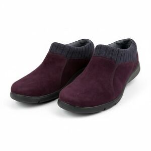 Dansko Emily Women's EU 40 Purple Suede Knit Clog Mules Comfort